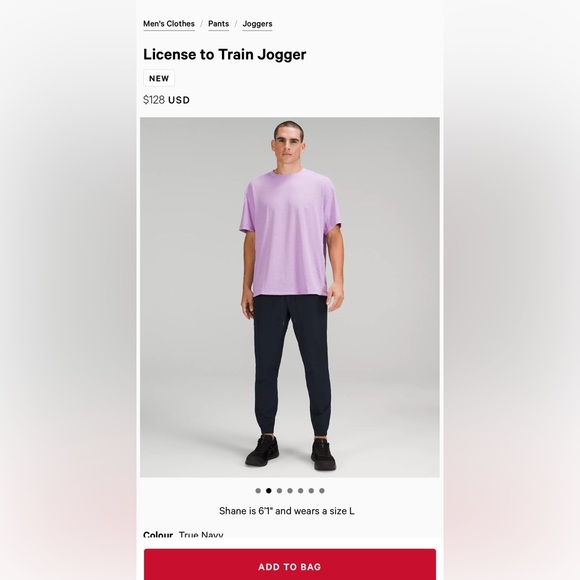 Lululemon - men’s - Medium - license to train jogger - Picture 2 of 4